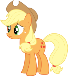 Size: 6000x6741 | Tagged: safe, artist:givralix, applejack, g4, season 4, absurd resolution, female, simple background, solo, transparent background, vector, worried