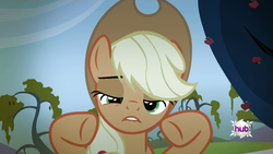 Size: 1920x1080 | Tagged: safe, screencap, applejack, earth pony, pony, bats!, g4, female, solo