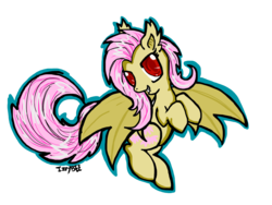 Size: 1400x1050 | Tagged: safe, artist:izze-bee, fluttershy, bat pony, pony, bats!, g4, my little pony: friendship is magic, female, flutterbat, race swap, simple background, solo, transparent background