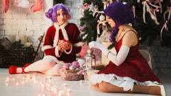 Size: 960x540 | Tagged: safe, artist:chou-kou, artist:scentless-flower, rarity, sweetie belle, human, g4, christmas, cosplay, irl, irl human, photo