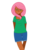 Size: 500x500 | Tagged: safe, artist:sadyuri, fluttershy, human, g4, dark skin, female, humanized, solo