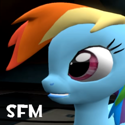 Size: 329x329 | Tagged: safe, rainbow dash, g4, 3d, female, solo, source filmmaker