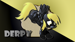 Size: 1920x1080 | Tagged: safe, artist:marcosms88, derpy hooves, pegasus, pony, g4, batman, batmare, crossover, female, mare, parody, solo, wallpaper