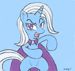 Size: 766x726 | Tagged: safe, artist:crabmeatstick, trixie, pony, unicorn, g4, female, i'm so fresh, mare, solo