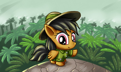 Size: 2000x1200 | Tagged: safe, artist:alexmakovsky, daring do, pegasus, pony, g4, chibi, female, solo, squishy