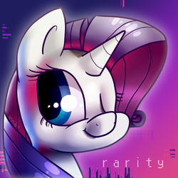 Size: 1000x1000 | Tagged: safe, artist:zoiby, rarity, g4, female, portrait, solo