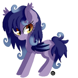 Size: 300x300 | Tagged: safe, artist:gingersnaap, oc, oc only, bat pony, pony, female, mare, pixel art, solo
