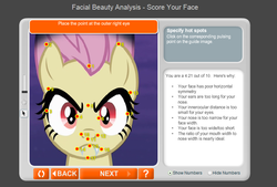 Size: 808x547 | Tagged: safe, fluttershy, bat pony, pony, bats!, g4, anaface, female, flutterbat, race swap, solo, text