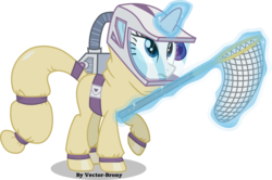 Size: 4172x2767 | Tagged: safe, artist:vector-brony, rarity, bats!, g4, female, hazmat suit, high res, magic, net, simple background, solo, transparent background, vector