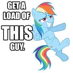 Size: 512x512 | Tagged: safe, rainbow dash, g4, female, image macro, reaction image, solo