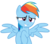 Size: 4700x4174 | Tagged: safe, artist:hunterz263, rainbow dash, pegasus, pony, daring don't, g4, my little pony: friendship is magic, absurd resolution, cute, dashabetes, female, mare, nervous, simple background, smiling, solo, transparent background, vector