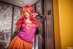 Size: 2048x1365 | Tagged: safe, artist:lochlan o'neil, sunset shimmer, human, equestria girls, g4, cosplay, irl, irl human, photo, solo