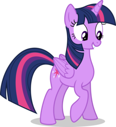 Size: 6000x6517 | Tagged: safe, artist:givralix, twilight sparkle, alicorn, pony, g4, princess twilight sparkle (episode), absurd resolution, excited, female, folded wings, mare, simple background, solo, transparent background, twilight sparkle (alicorn), vector, wings