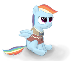 Size: 1000x813 | Tagged: safe, artist:lurarin, rainbow dash, g4, bowtie, clothes, female, solo, sweater