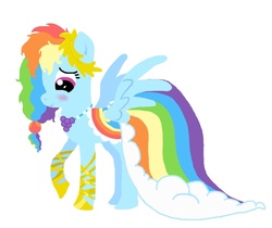 Size: 894x750 | Tagged: safe, artist:theodrixx, rainbow dash, g4, clothes, dress, female, gala dress, solo