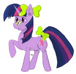 Size: 906x881 | Tagged: safe, artist:blazinbutcher, twilight sparkle, butterfly, g4, bow, female, solo