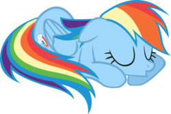 Size: 5817x3881 | Tagged: dead source, safe, artist:waranto, rainbow dash, pony, g4, absurd resolution, female, simple background, sleeping, sleepydash, solo, transparent background, vector