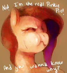 Size: 863x938 | Tagged: dead source, safe, artist:dhui, pinkie pie, g4, crying, eyes closed, female, solo, tired pie