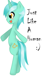 Size: 579x960 | Tagged: safe, artist:adelmlp, lyra heartstrings, pony, g4, bipedal, female, human behavior, humie, simple background, solo, transparent background