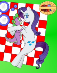 Size: 794x1006 | Tagged: safe, artist:heartshielder1991, rarity, spike, g4, duo, female, male, ship:sparity, shipping, straight