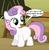 Size: 1204x1220 | Tagged: safe, edit, sweetie belle, pony, unicorn, g4, background pony strikes again, female, filly, grammar error, male, preggy belle, pregnant, pregnant edit, pregnant foal, ship:sweetiemash, solo, speech bubble, straight