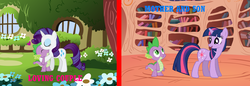 Size: 1928x663 | Tagged: safe, rarity, spike, twilight sparkle, g4, female, male, mama twilight, ship:sparity, shipping, straight