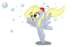 Size: 2300x1500 | Tagged: safe, artist:mirtash, derpy hooves, pegasus, pony, rcf community, g4, bubble, female, fez, hat, mare, simple background, solo, transparent background