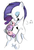 Size: 3000x4398 | Tagged: dead source, safe, artist:aaplepieeru, rarity, sweetie belle, g4, best sisters, colored sketch, music notes, singing, sisters, sketch, sweetielove