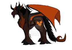 Size: 1024x709 | Tagged: safe, artist:chibiorochimaru, pony, ponified, predaking, solo, transformers