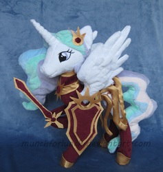 Size: 2524x2658 | Tagged: safe, artist:munchforlunch, princess celestia, g4, irl, league of legends, leona, photo, plushie, warrior celestia