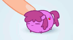 Size: 600x336 | Tagged: safe, artist:4as, berry punch, berryshine, earth pony, human, pony, g4, animated, berrybetes, blob, blushing, bubble, chibi, chubbie, cute, drunk, eyes closed, female, flash, game, link, mare, offscreen character, offscreen human, open mouth, poking, smiling, touch
