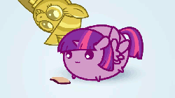 Size: 600x336 | Tagged: safe, artist:4as, twilight sparkle, alicorn, pony, g4, :3, :<, animated, blob, book, chibi, chubbie, cute, female, flash, frown, game, glare, link, mare, poking, spread wings, touch, twilight scepter, twilight sparkle (alicorn), twilight sparkle is not amused, unamused