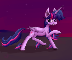 Size: 1200x1000 | Tagged: safe, artist:senx, twilight sparkle, alicorn, pony, g4, female, grin, hooves, mare, solo, twilight sparkle (alicorn), unshorn fetlocks