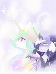 Size: 720x960 | Tagged: safe, artist:loyaldis, princess celestia, princess luna, twilight sparkle, g4