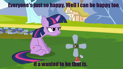 Size: 1054x591 | Tagged: safe, twilight sparkle, g4, caption, female, grumpy twilight, meme, solo, text