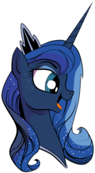 Size: 2761x5000 | Tagged: safe, artist:amorecadenza, artist:andy price, princess luna, g4, bust, female, happy, simple background, solo, transparent background, vector