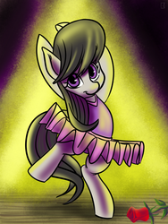 Size: 1050x1400 | Tagged: safe, artist:fauxsquared, octavia melody, earth pony, pony, g4, ballet, bipedal, clothes, dancing, female, skirt, solo, tutu
