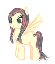 Size: 428x501 | Tagged: safe, oc, oc only, bat pony, pony, ask, kirabatpony, solo, tumblr