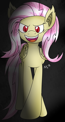 Size: 1500x2800 | Tagged: safe, artist:novaspark, fluttershy, bat pony, pony, bats!, g4, female, flutterbat, race swap, solo