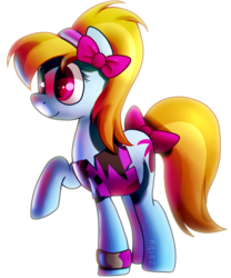 Size: 1000x1200 | Tagged: safe, artist:zoiby, turf, earth pony, pony, g4, female, mare, raised hoof, simple background, smiling, solo, transparent background
