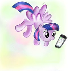 Size: 800x800 | Tagged: safe, artist:milanoss, twilight sparkle, alicorn, pony, g4, cellphone, female, iphone, mare, phone, pun, smartphone, solo, twilight sparkle (alicorn)