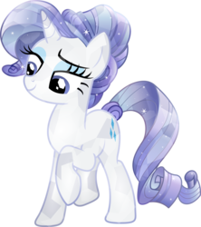 Size: 4500x5076 | Tagged: dead source, safe, artist:theshadowstone, rarity, crystal pony, pony, unicorn, g4, absurd resolution, alternate hairstyle, crystal rarity, crystallized, female, horn, mare, raised hoof, simple background, solo, sparkles, transparent background, vector