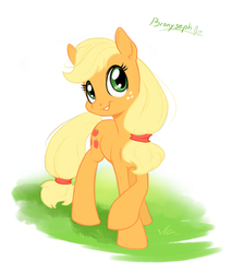 Size: 1275x1425 | Tagged: safe, artist:bronyseph, applejack, g4, crossed legs, female, looking at you, solo