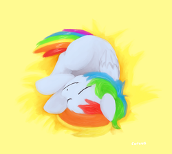 Size: 1303x1170 | Tagged: safe, artist:themightycoolblender, rainbow dash, g4, female, simple background, sleeping, solo