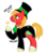 Size: 576x648 | Tagged: safe, artist:beefcrow, big macintosh, earth pony, pony, g4, hat, male, monocle, simple background, solo, stallion, top hat, transparent background