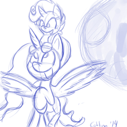 Size: 1024x1024 | Tagged: safe, artist:catlion3, princess luna, oc, alicorn, pony, g4, etc, female, mare, sketch