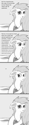 Size: 675x2910 | Tagged: safe, artist:krucification, fluttershy, bat pony, pony, bats!, g4, ask, askflutterbat, comic, female, flutterbat, monochrome, race swap, solo, tumblr