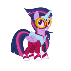 Size: 7000x7000 | Tagged: safe, artist:baroquedavid, twilight sparkle, alicorn, pony, g4, power ponies (episode), absurd resolution, female, goggles, mare, masked matter-horn costume, power ponies, simple background, solo, spandex, transparent background, twilight sparkle (alicorn), vector