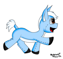 Size: 500x465 | Tagged: safe, artist:midnightmeowth, oc, oc only, donkey, plushie, simple background, solo, transparent background