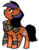 Size: 1052x1344 | Tagged: safe, artist:son-of-an-assbutt, oc, oc only, earth pony, pony, clothes, female, freckles, mare, scarf, solo